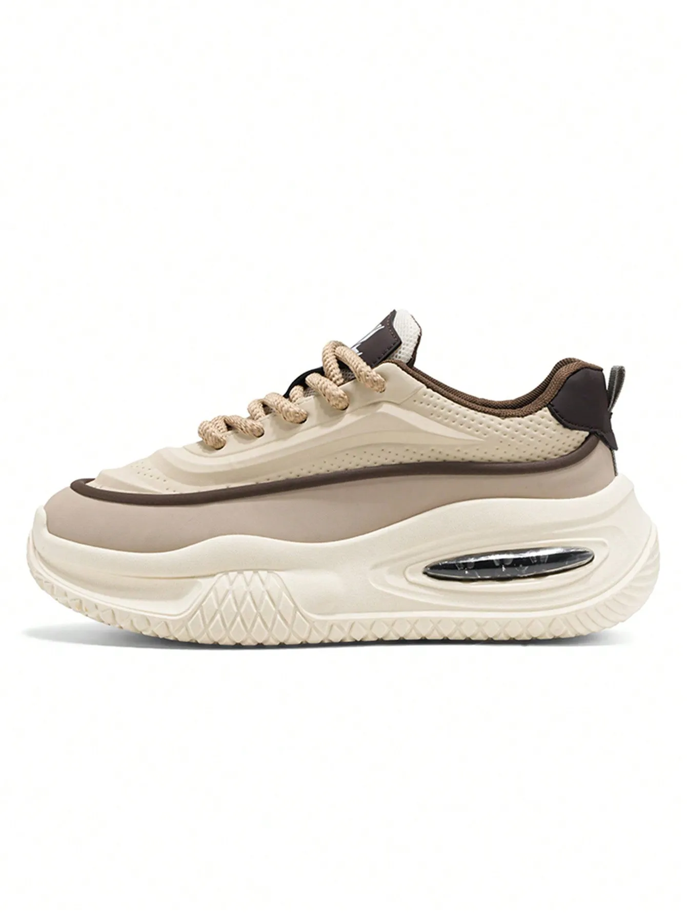 2024 New Casual Men Shoes Niche Low-Top Design Fashionable Thick Sole Sneakers Colorblock Athletic Shoes