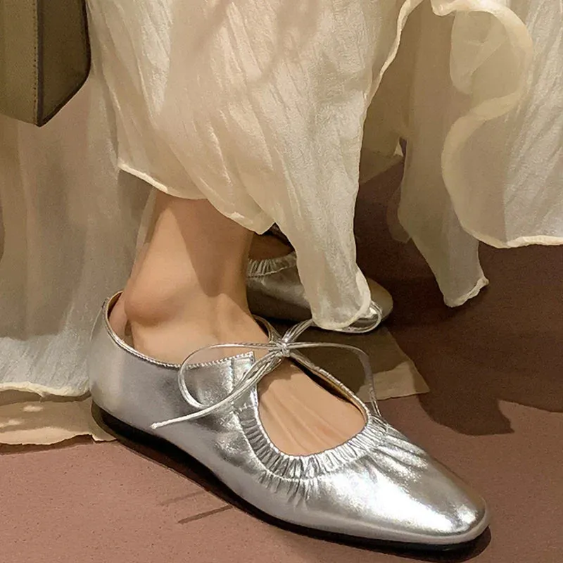 binfenxie Designer Women Mary Jane Shoes Fashion Ladies Casual Soft Sole Flats Spring Women's Comfort Elastic Band Ballerina Shoes
