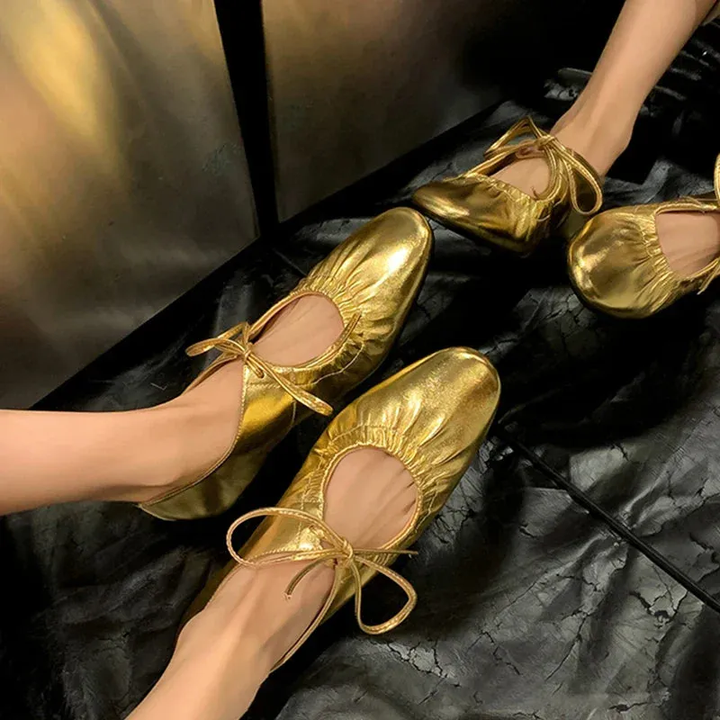 binfenxie Designer Women Mary Jane Shoes Fashion Ladies Casual Soft Sole Flats Spring Women's Comfort Elastic Band Ballerina Shoes