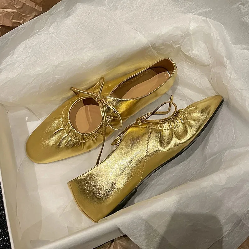 binfenxie Designer Women Mary Jane Shoes Fashion Ladies Casual Soft Sole Flats Spring Women's Comfort Elastic Band Ballerina Shoes