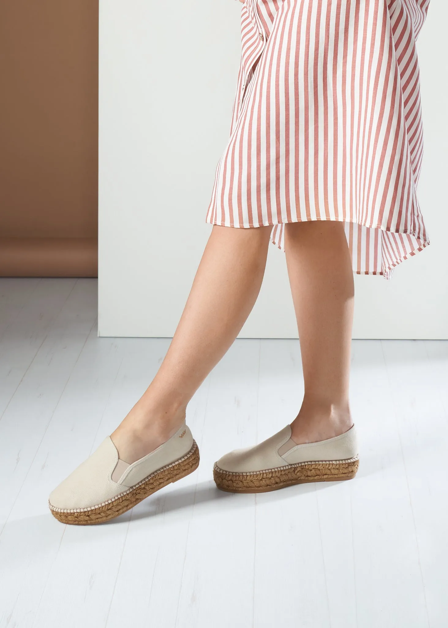 Castell Canvas Espadrille Platforms by Viscata