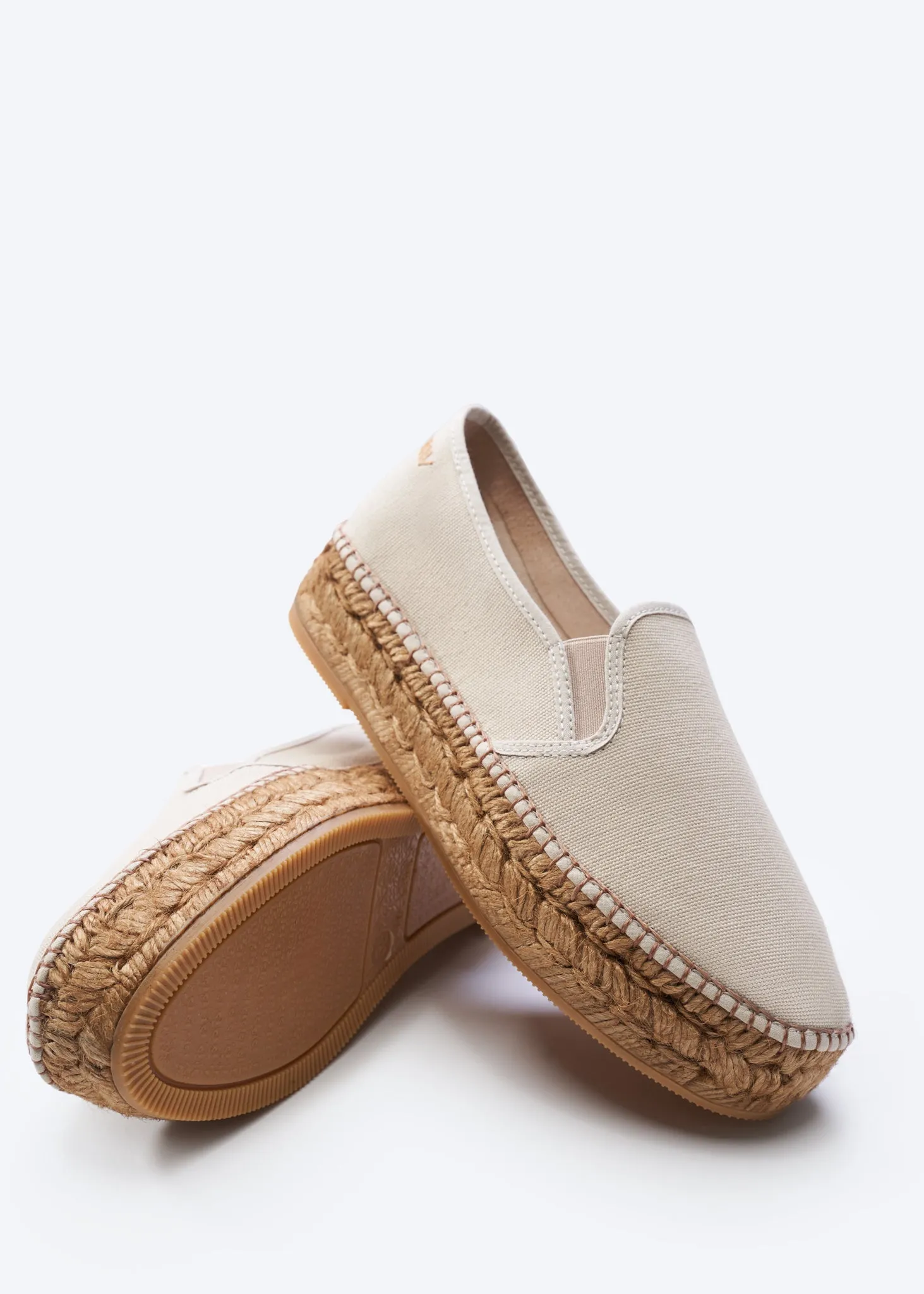 Castell Canvas Espadrille Platforms by Viscata