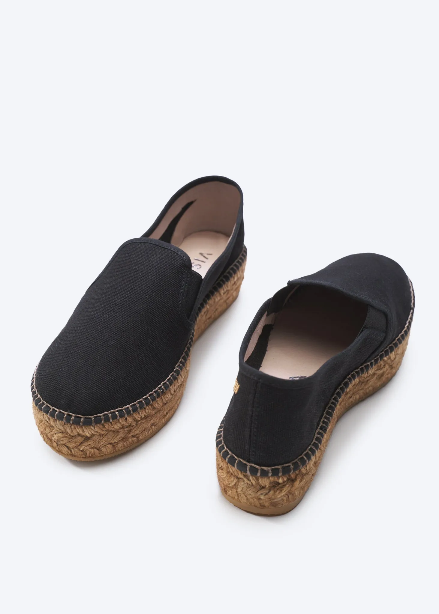 Castell Canvas Espadrille Platforms by Viscata