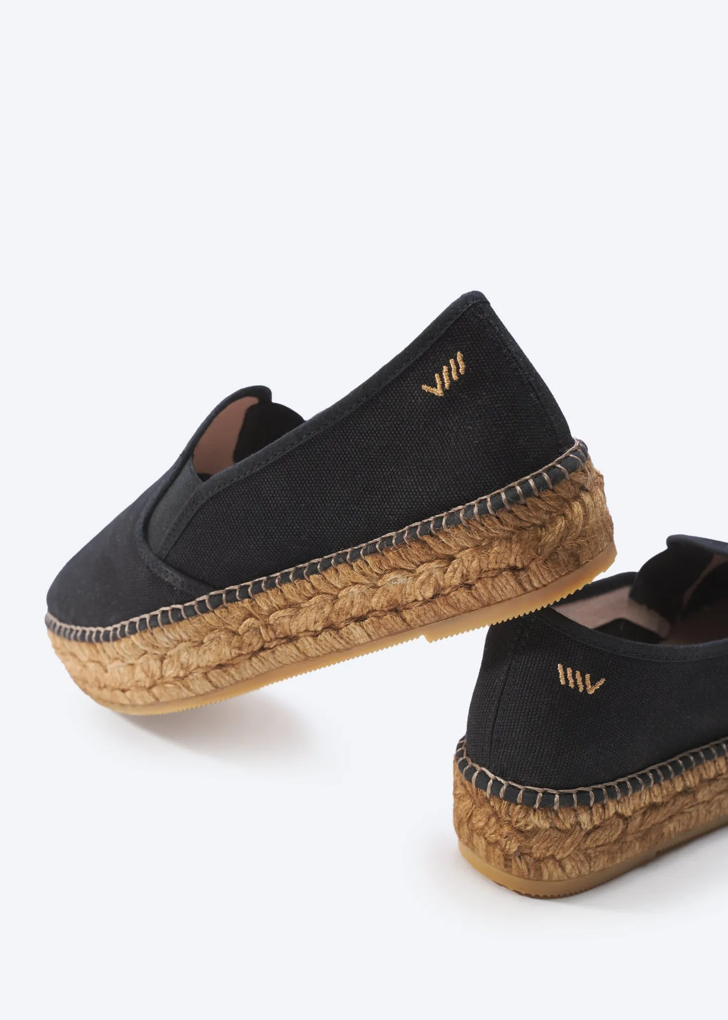 Castell Canvas Espadrille Platforms by Viscata