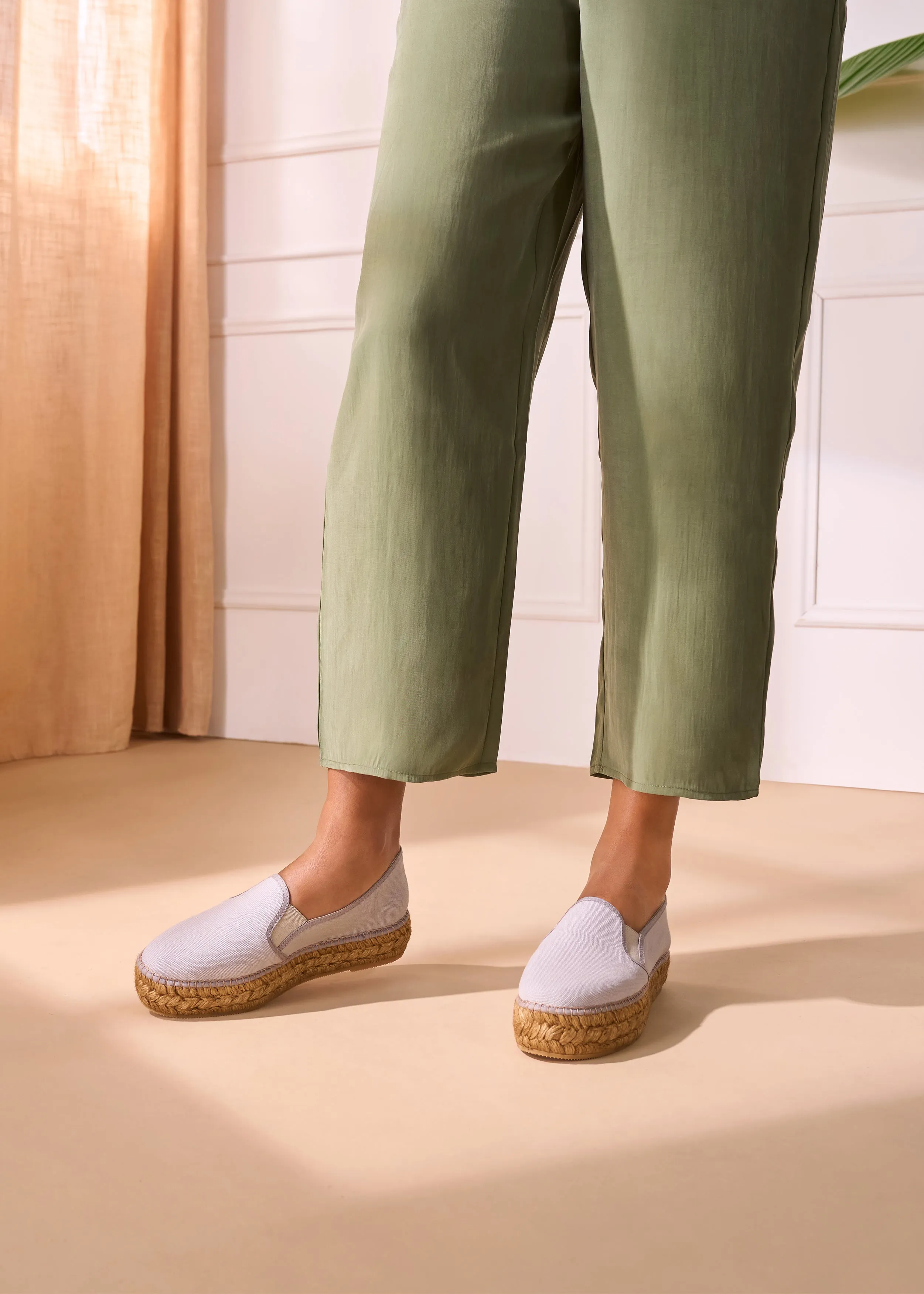 Castell Canvas Espadrille Platforms by Viscata