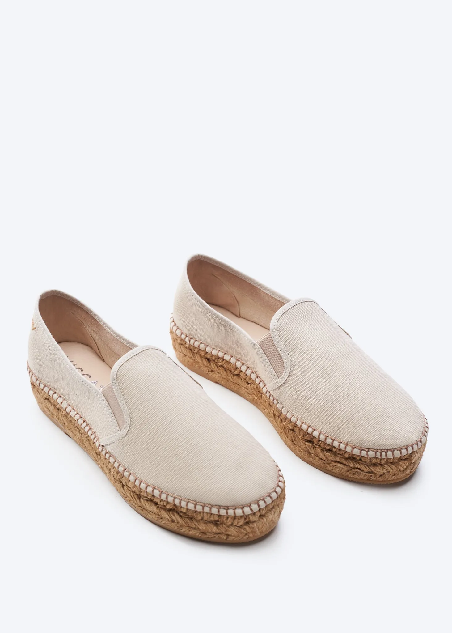 Castell Canvas Espadrille Platforms by Viscata
