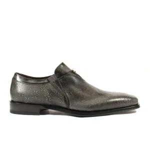 Cesare Paciotti Luxury Italian Men's Designer Shoes Magic Old Antracite Leather Loafers (CPM2585)