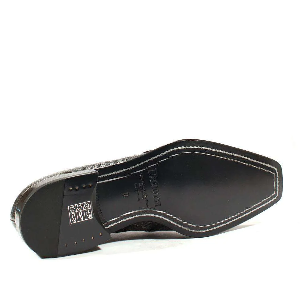 Cesare Paciotti Luxury Italian Men's Designer Shoes Magic Old Antracite Leather Loafers (CPM2585)