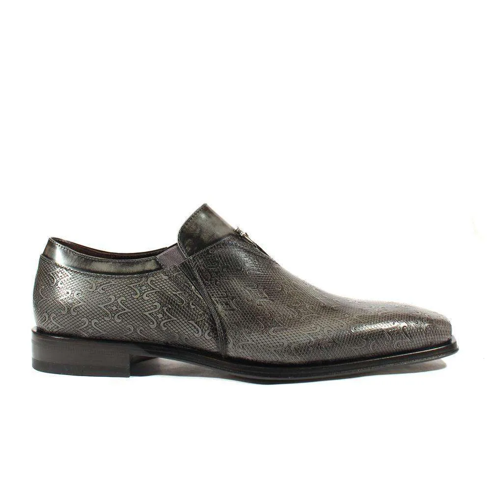 Cesare Paciotti Luxury Italian Men's Designer Shoes Magic Old Antracite Leather Loafers (CPM2585)