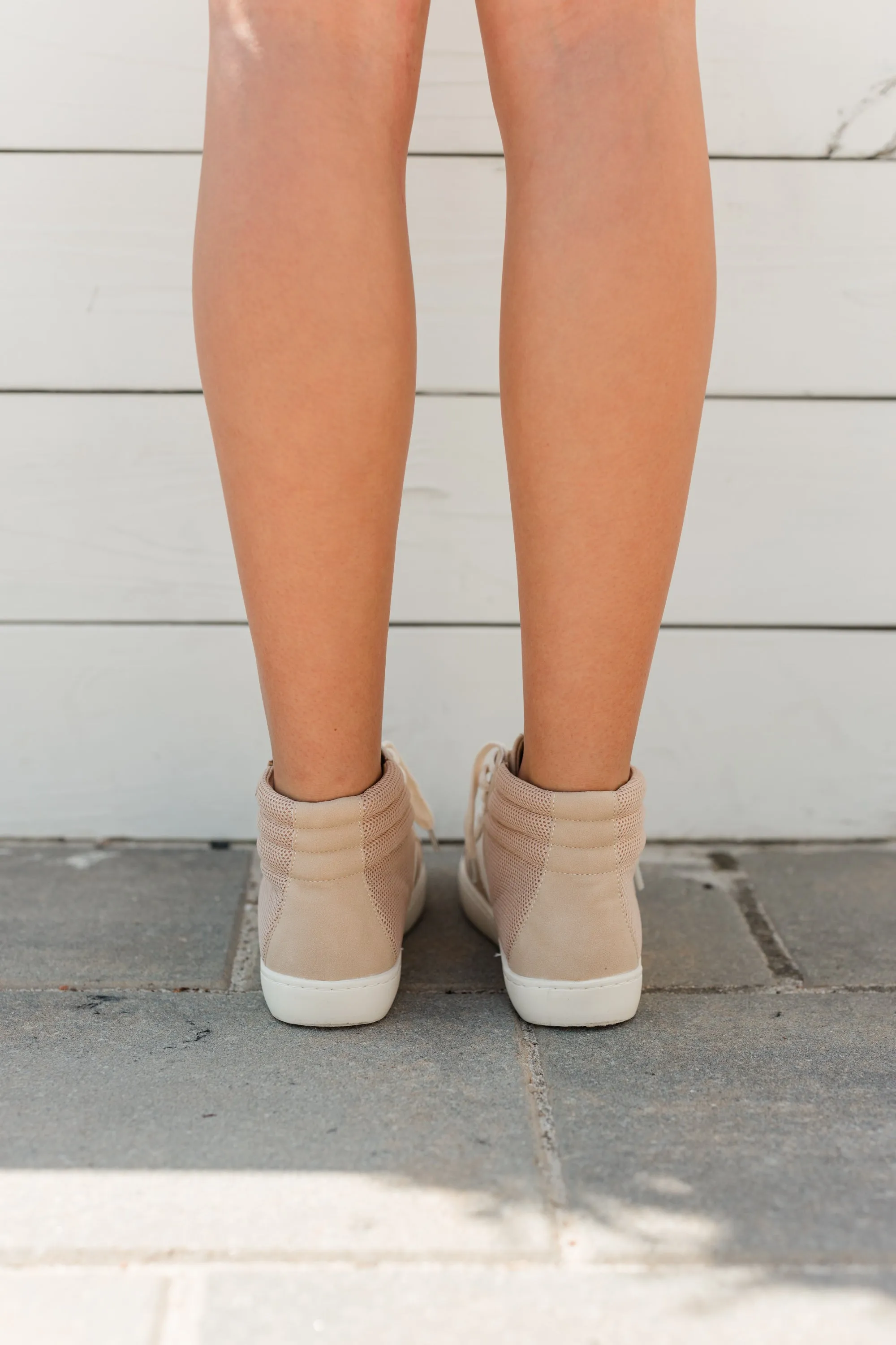 Confidence Is Key Almond Brown High Top Sneakers