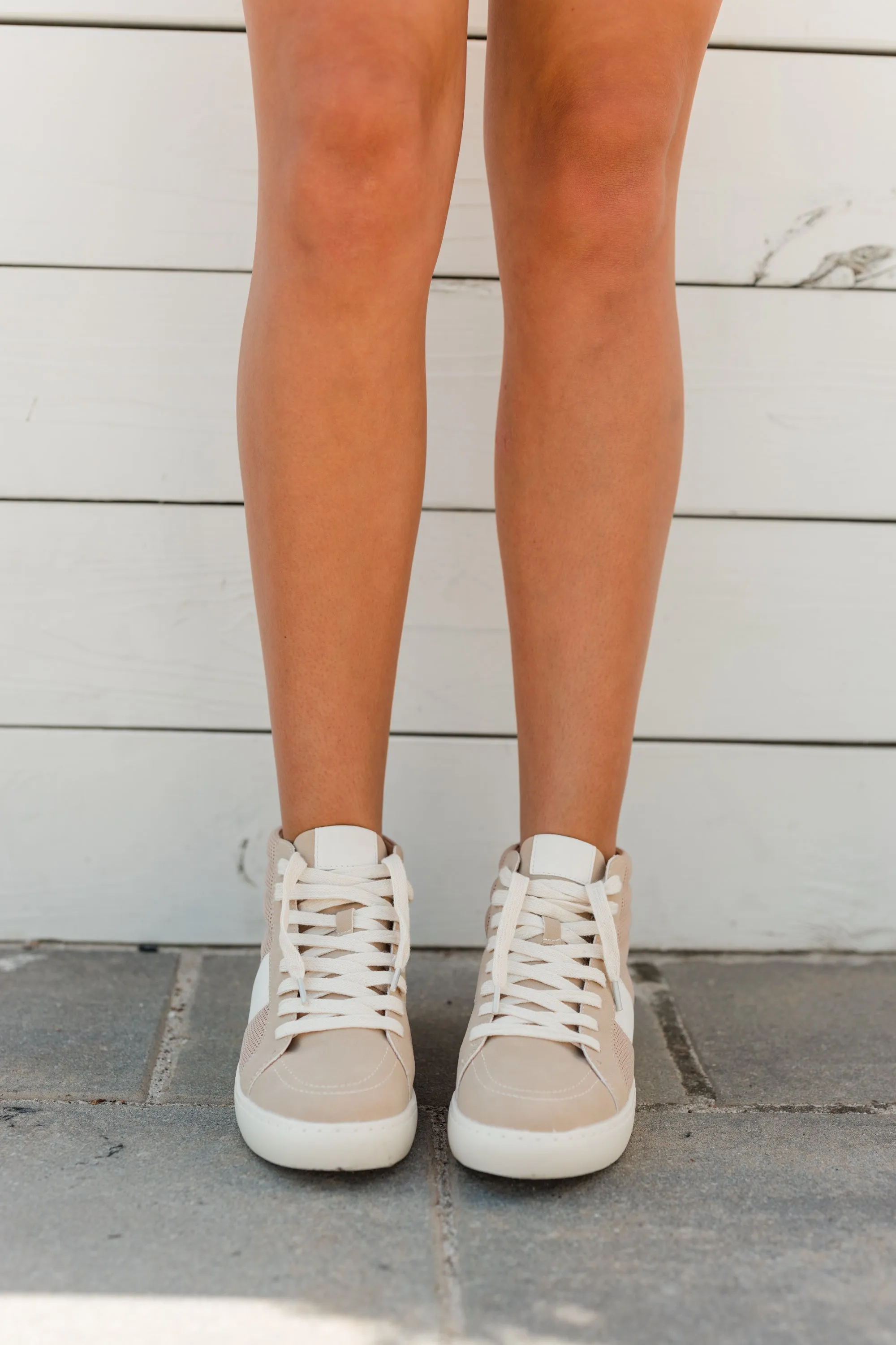 Confidence Is Key Almond Brown High Top Sneakers