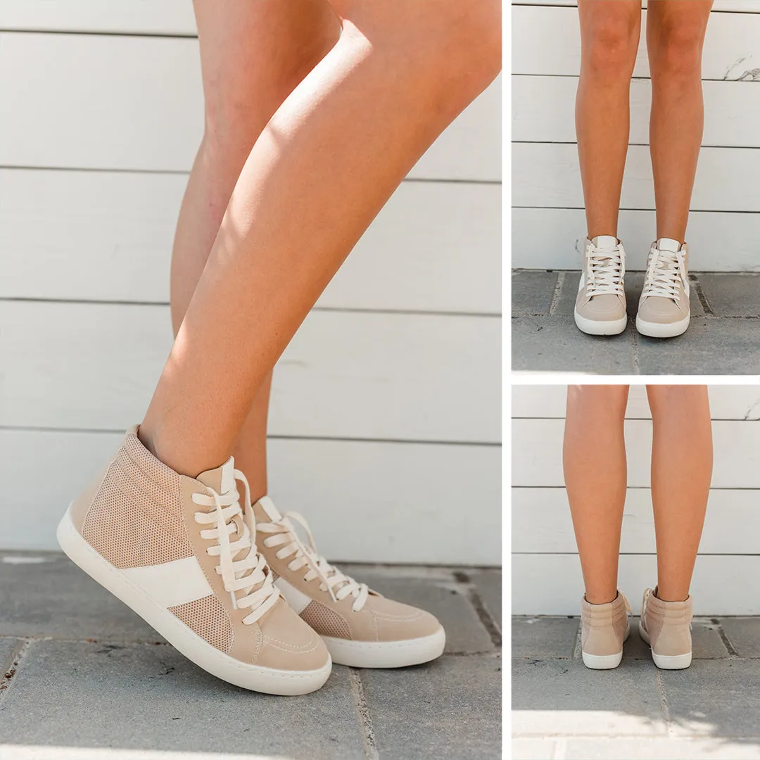 Confidence Is Key Almond Brown High Top Sneakers