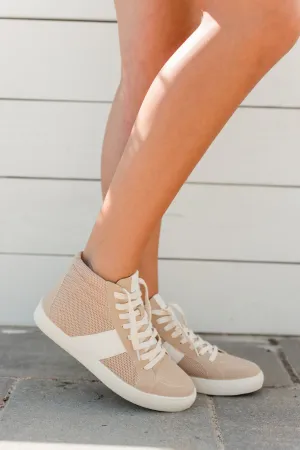 Confidence Is Key Almond Brown High Top Sneakers