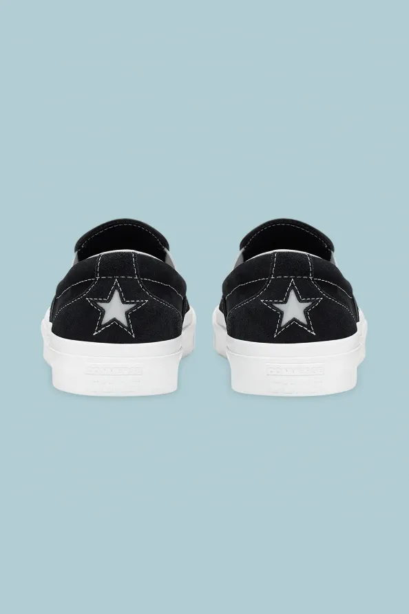 CONVERSE CONS ONE STAR SLIP ON - BLACK/WHITE