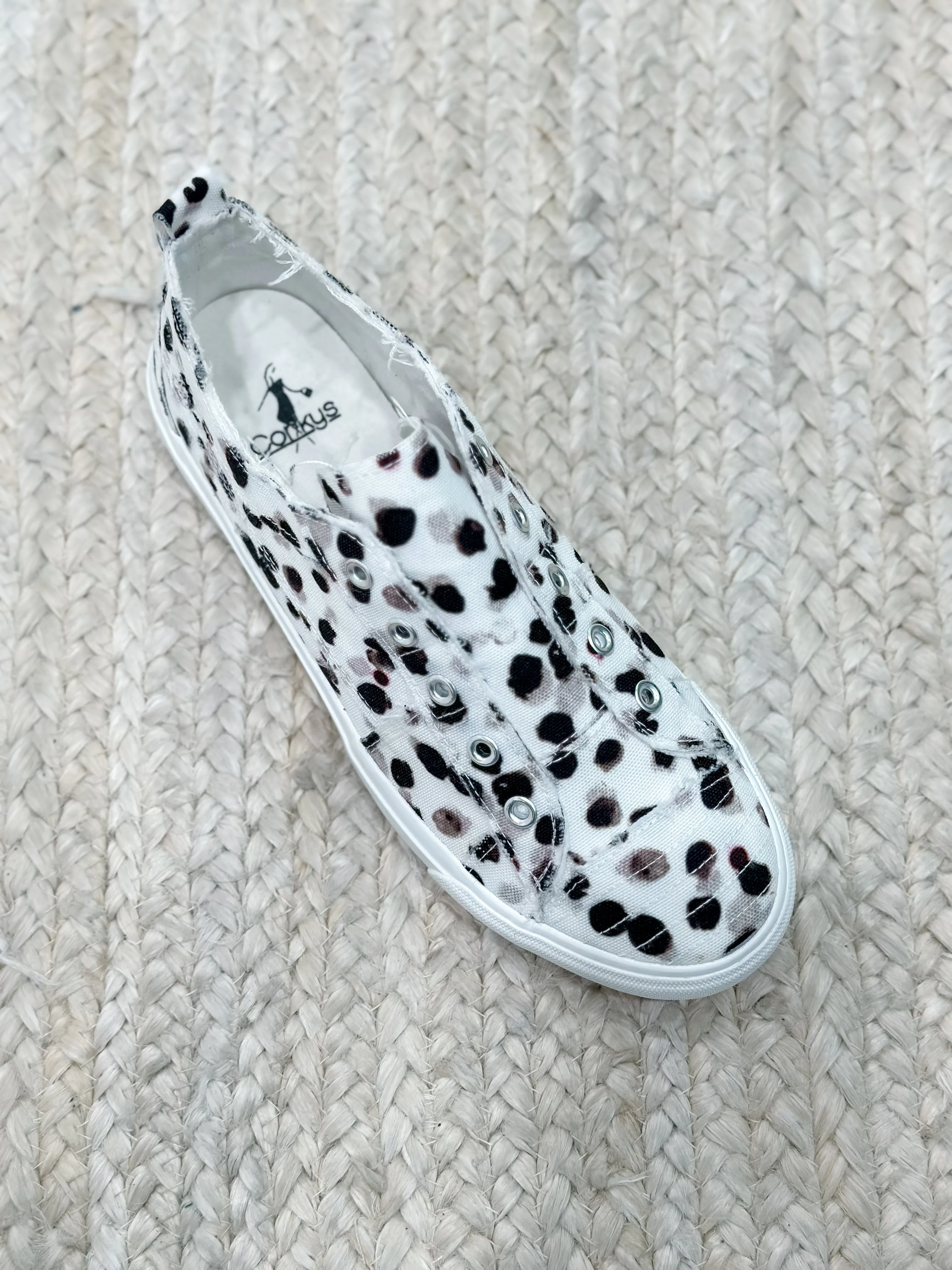 Corky's® Babalu Slip-On Black & White Dots