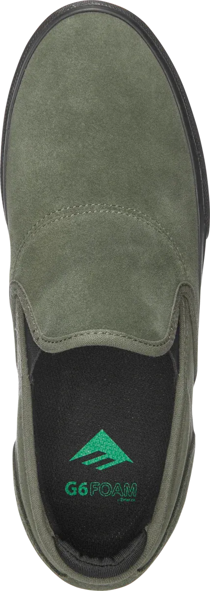 Emerica Wino G6 Slip-On - Olive/Black