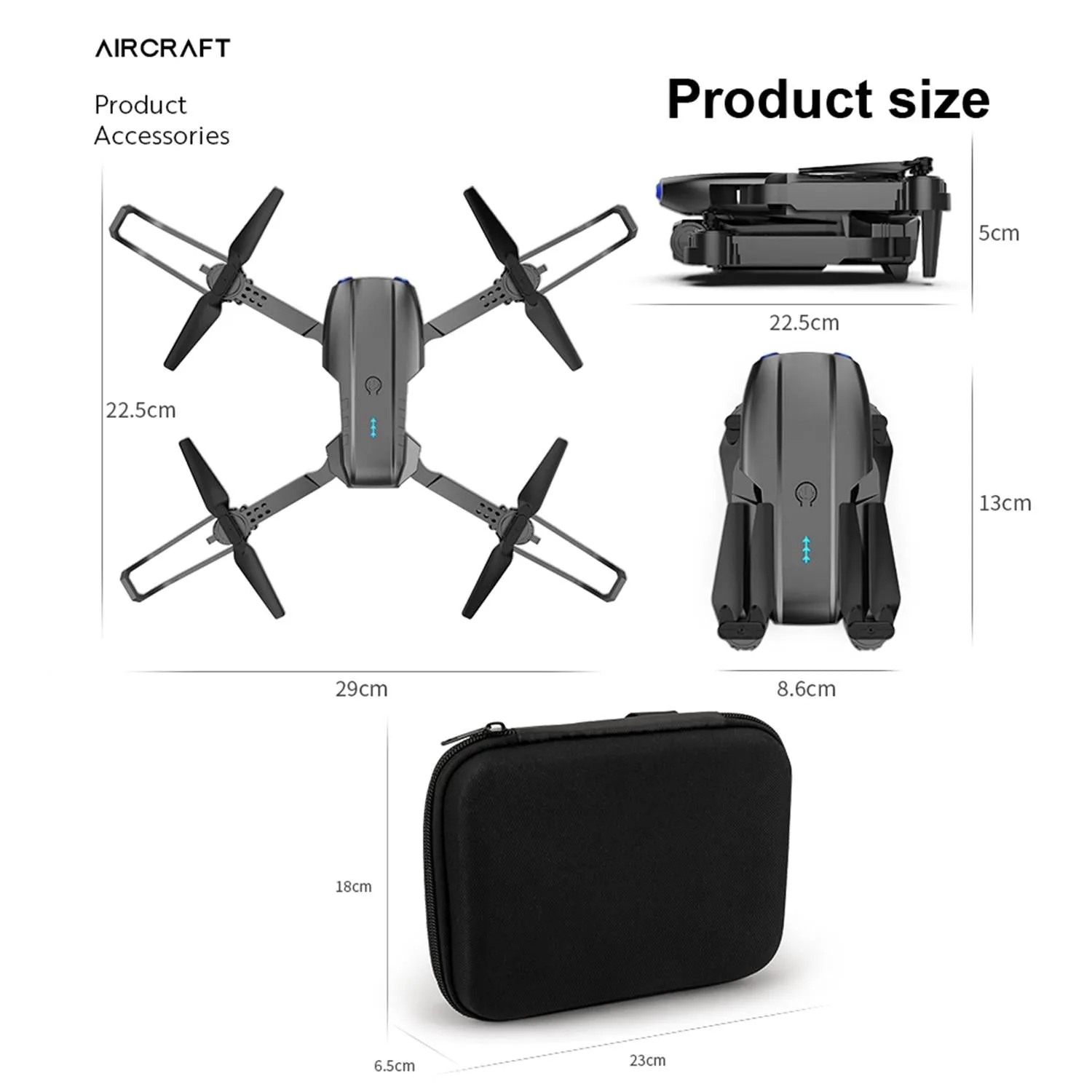 Foldable 4k Hd Camera Rc Drone with 2.4g Wifi - Single Camera