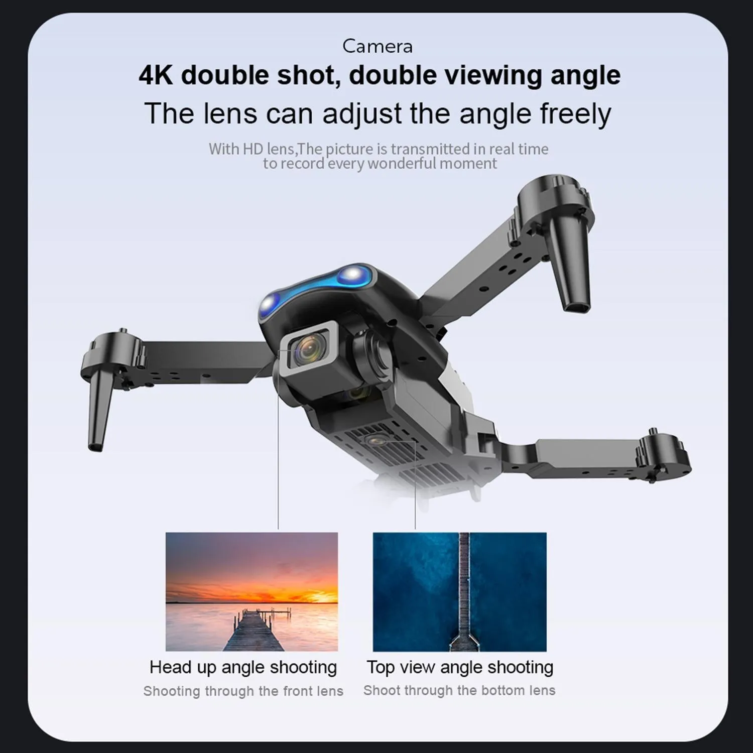 Foldable 4k Hd Camera Rc Drone with 2.4g Wifi - Single Camera