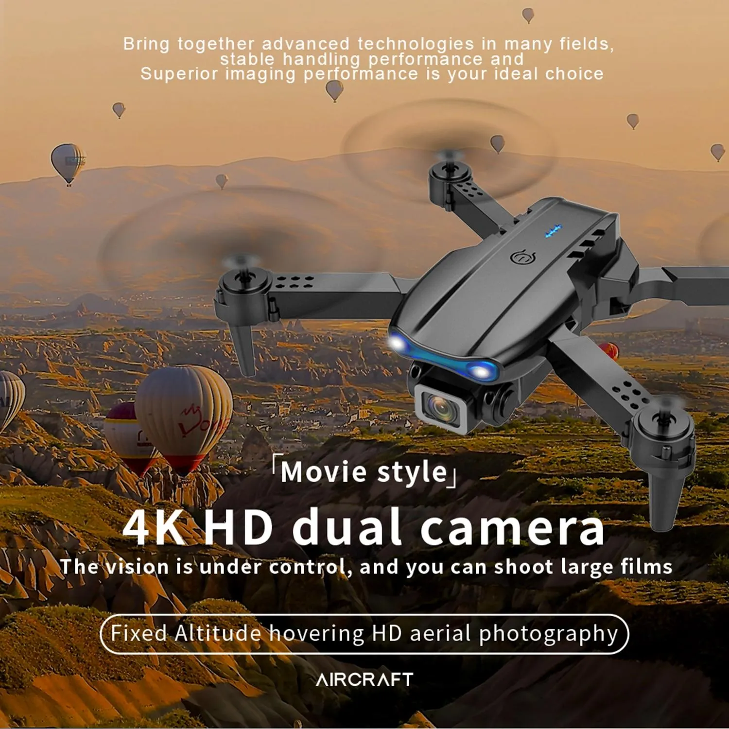 Foldable 4k Hd Camera Rc Drone with 2.4g Wifi - Single Camera