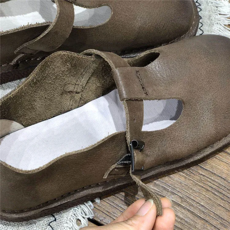 Handmade Leather Flat Soft Sole Women's Shoes