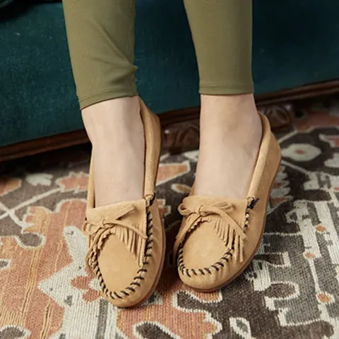 Kilty Suede Moccasins