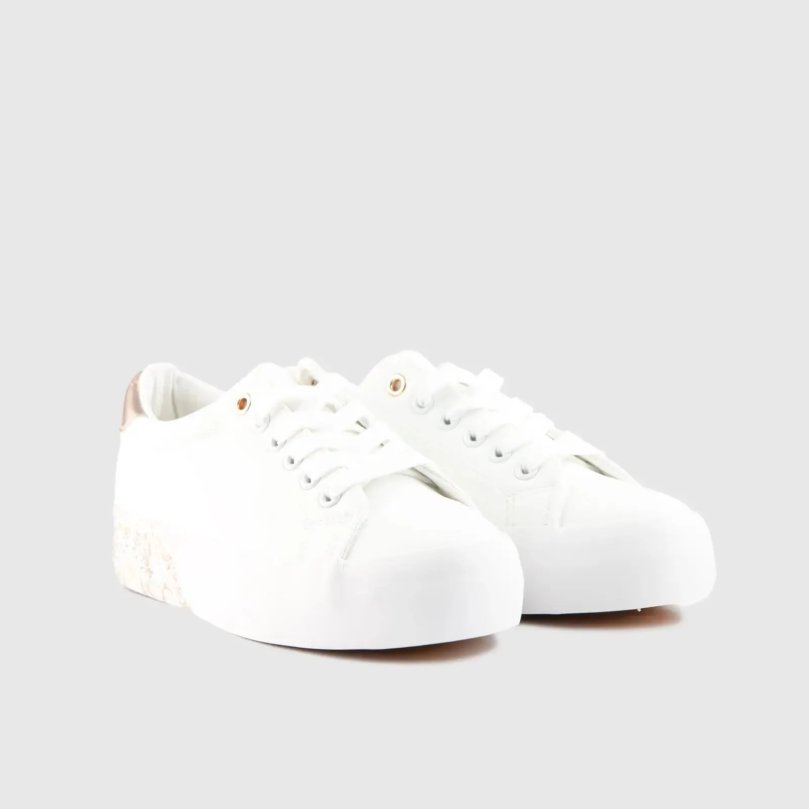 Ladies Sneaker White Gold 10521