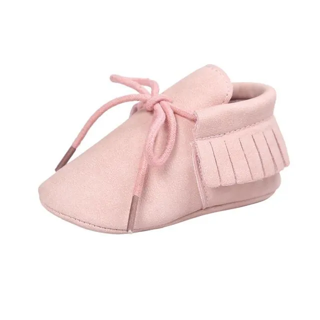 Leather Moccasins Sequin Casual Shoes