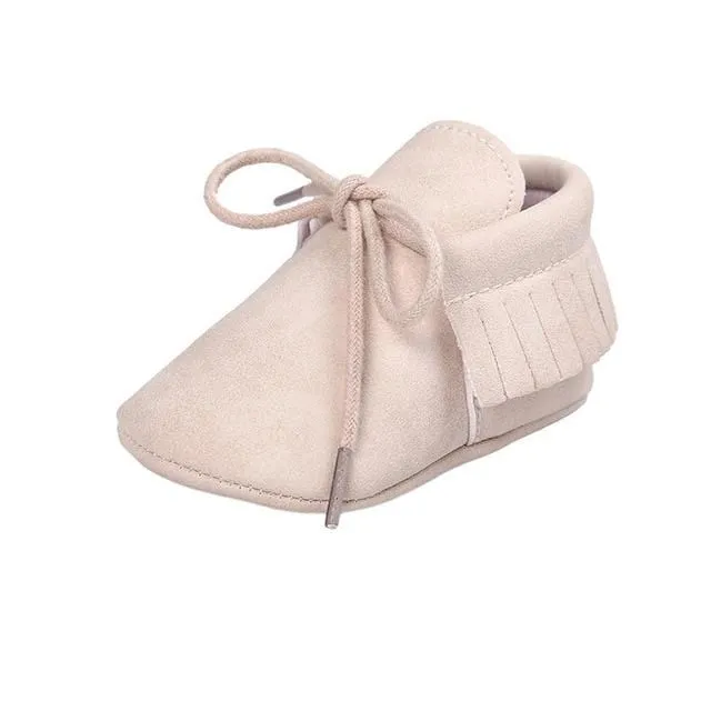 Leather Moccasins Sequin Casual Shoes