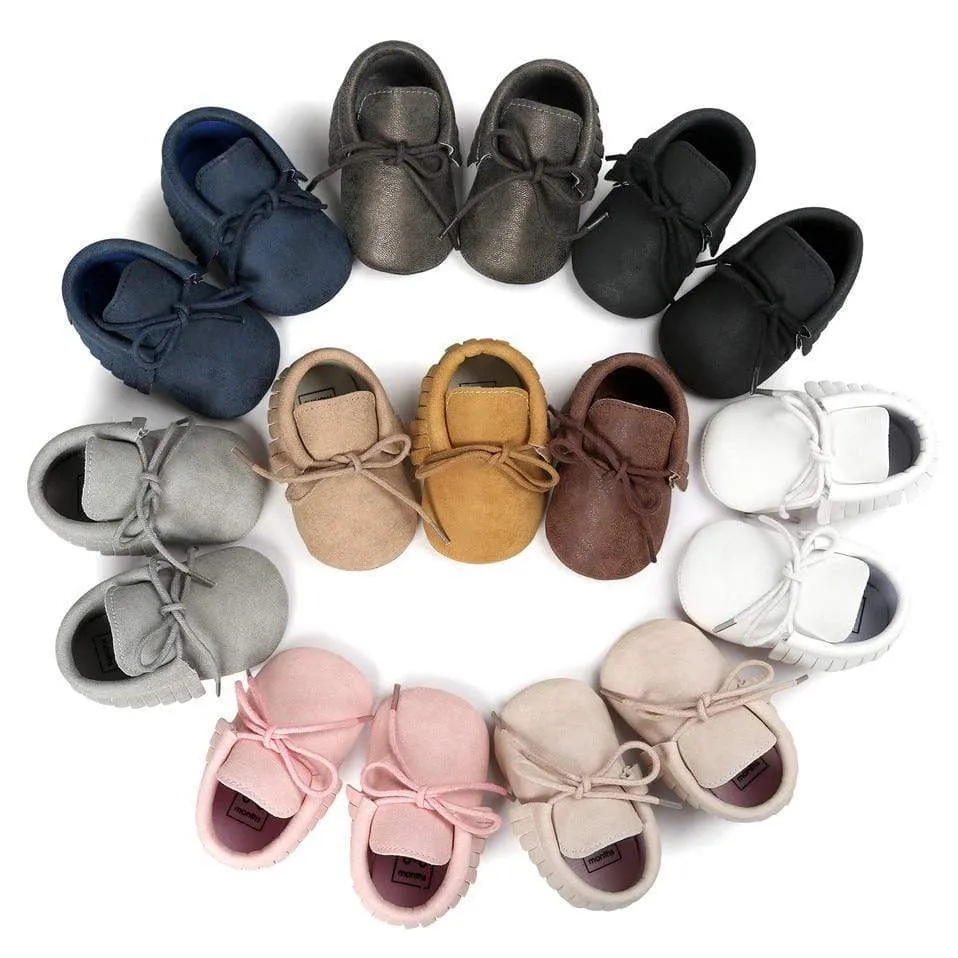 Leather Moccasins Sequin Casual Shoes