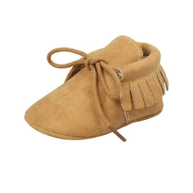 Leather Moccasins Sequin Casual Shoes