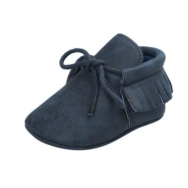 Leather Moccasins Sequin Casual Shoes