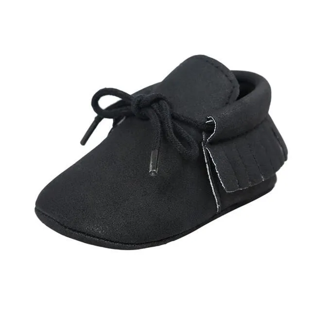Leather Moccasins Sequin Casual Shoes
