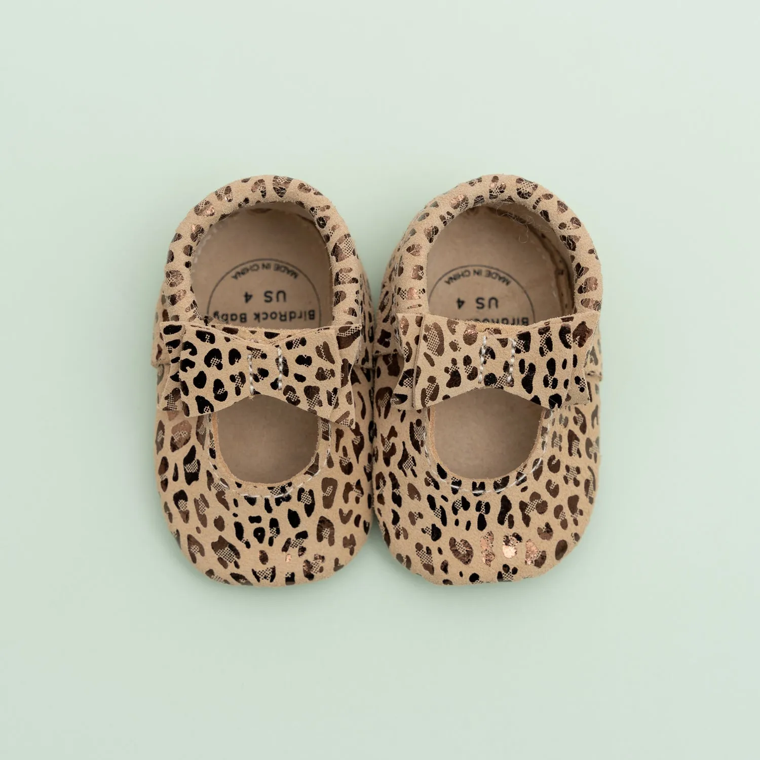 Leopard Bow Moccasins