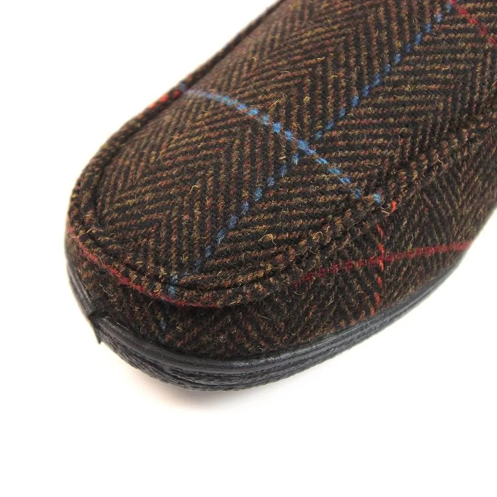 Lunar Good Year KMG137 Eisenhower Mens Brown Textile Slip On Slippers