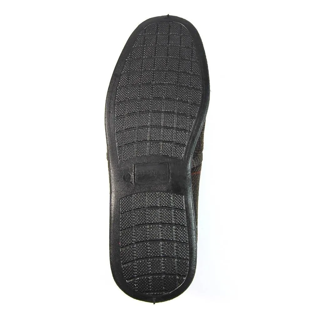Lunar Good Year KMG137 Eisenhower Mens Brown Textile Slip On Slippers