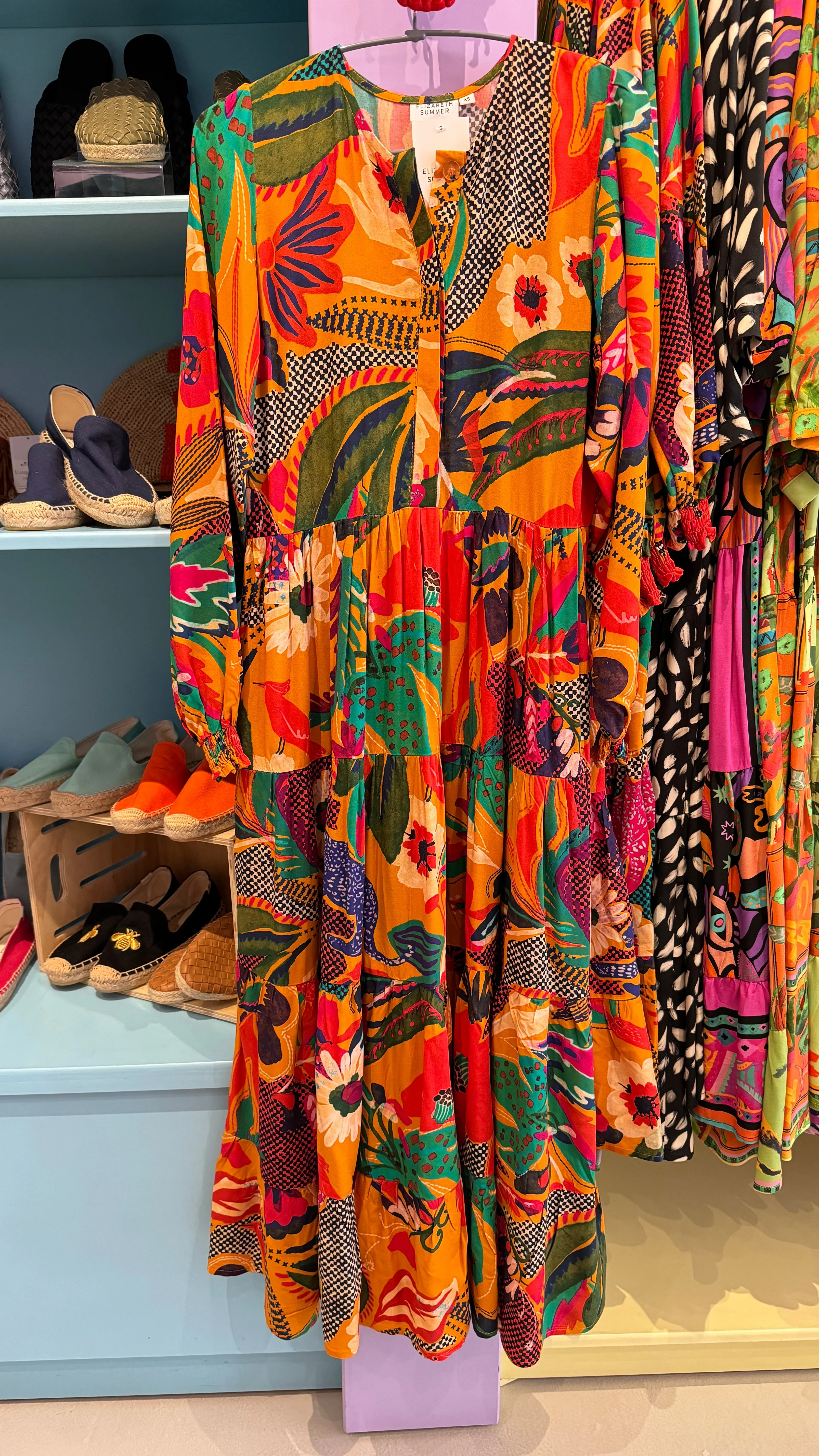 Maxi Dress - Multi Colour Print
