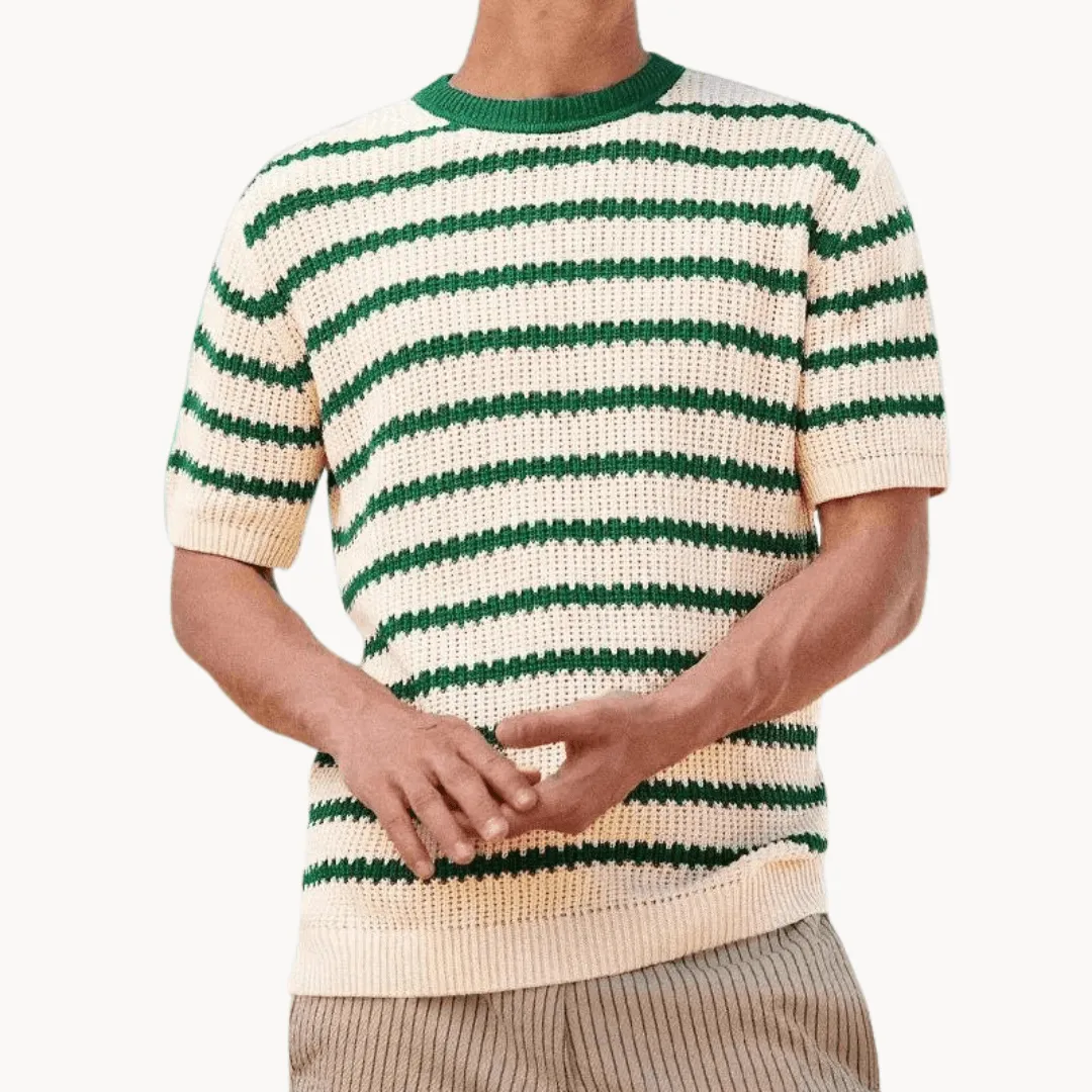 Men's Striped Polo Shirt