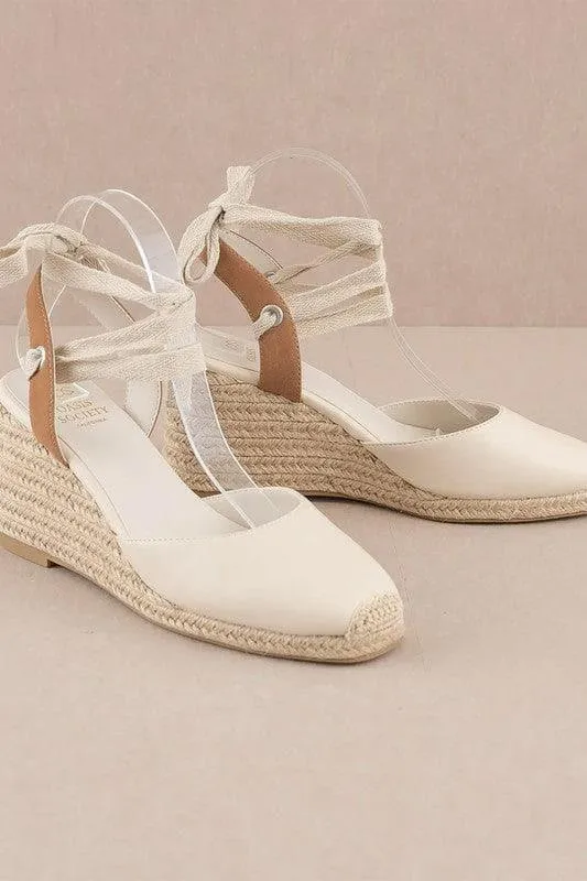 Oasis Society Alondra Espadrille Lace Up Wedge