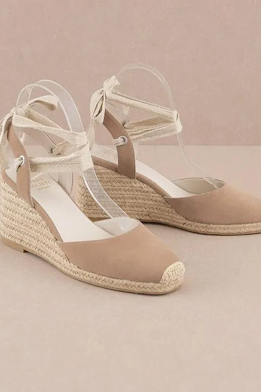 Oasis Society Alondra Espadrille Lace Up Wedge