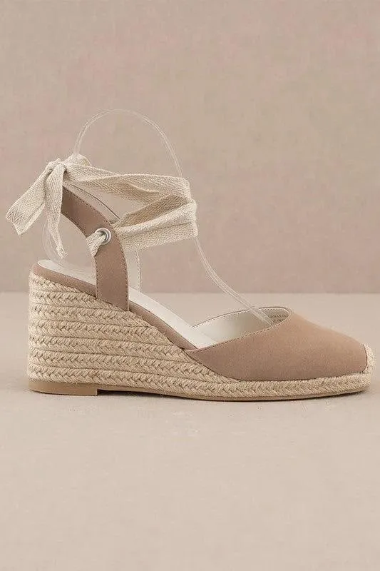 Oasis Society Alondra Espadrille Lace Up Wedge