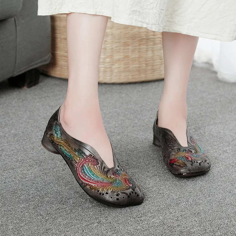Retro Comfortable Soft Hollow-Out Flat Single Shoes