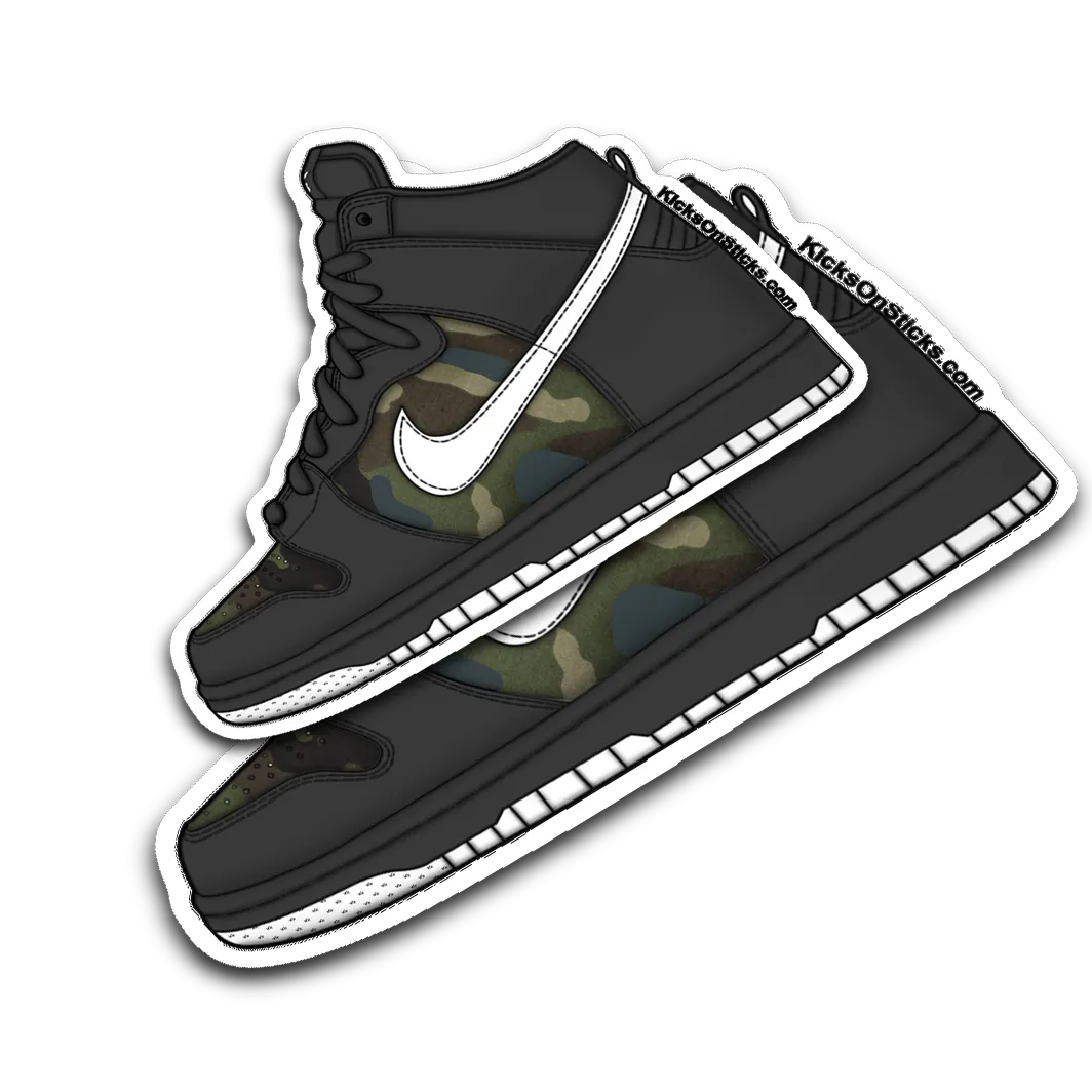 SB Dunk High "Camo" Sneaker Sticker