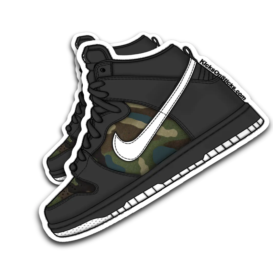 SB Dunk High "Camo" Sneaker Sticker