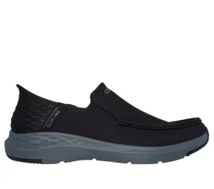 Skechers Men's Parson Ralven Slip Ons- Black/ Charcoal
