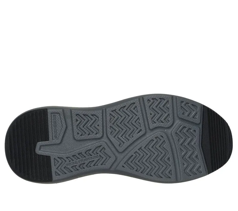 Skechers Men's Parson Ralven Slip Ons- Black/ Charcoal