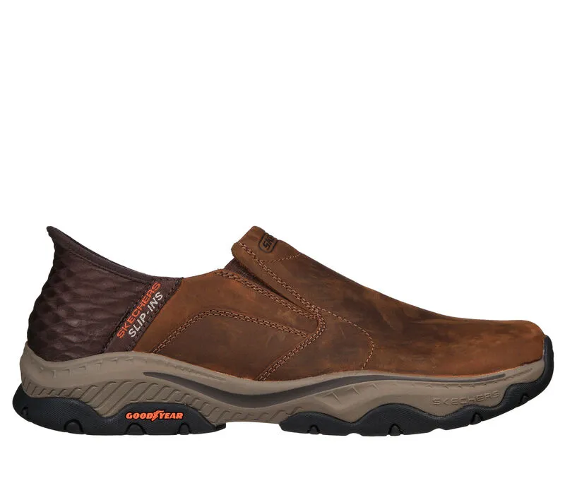 Skechers Slip ins Relaxed Fit Craster Lanigan Dark Brown Men's