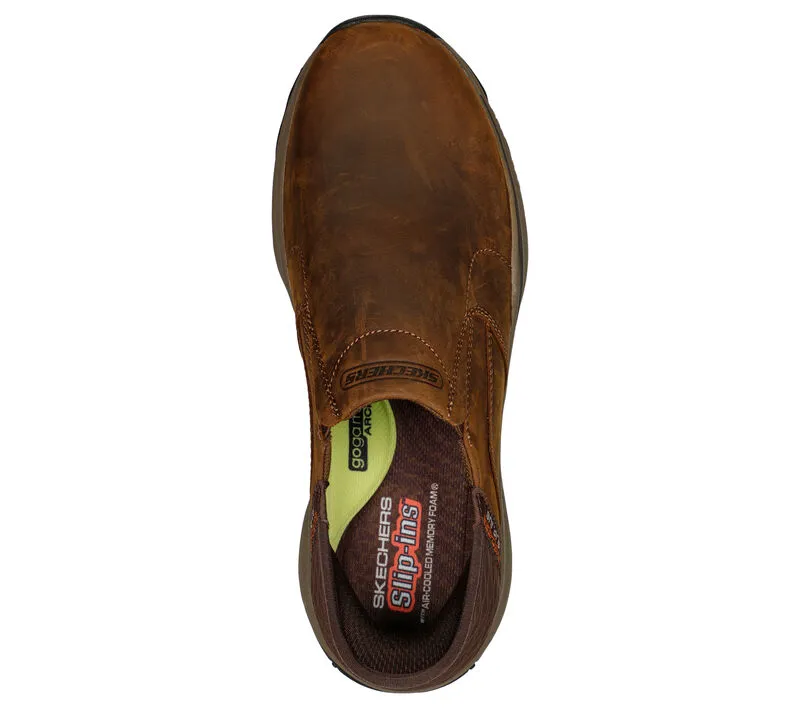 Skechers Slip ins Relaxed Fit Craster Lanigan Dark Brown Men's