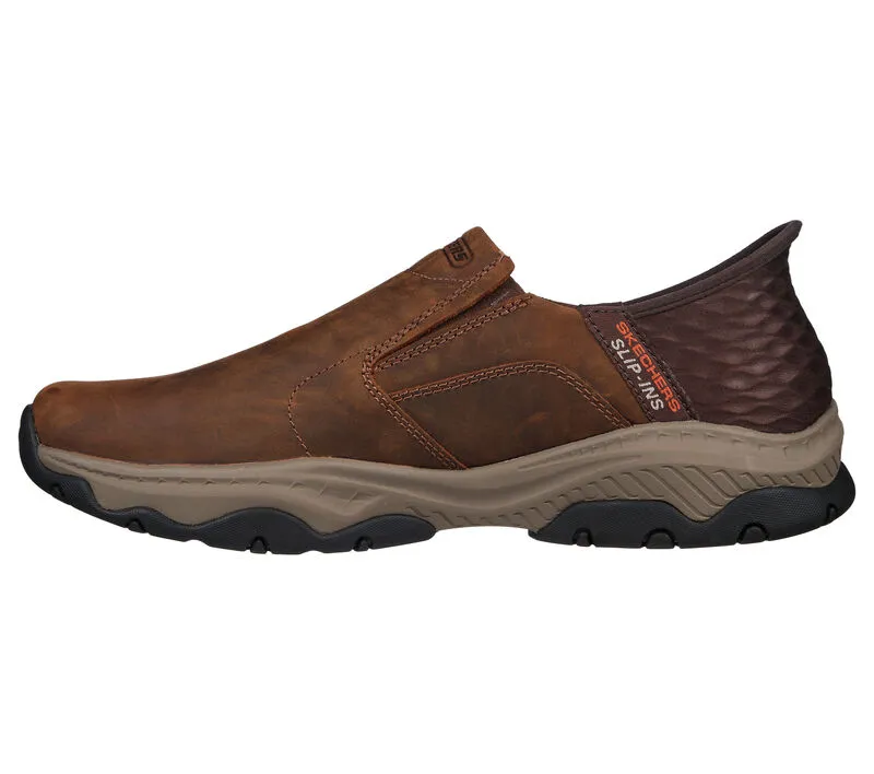 Skechers Slip ins Relaxed Fit Craster Lanigan Dark Brown Men's