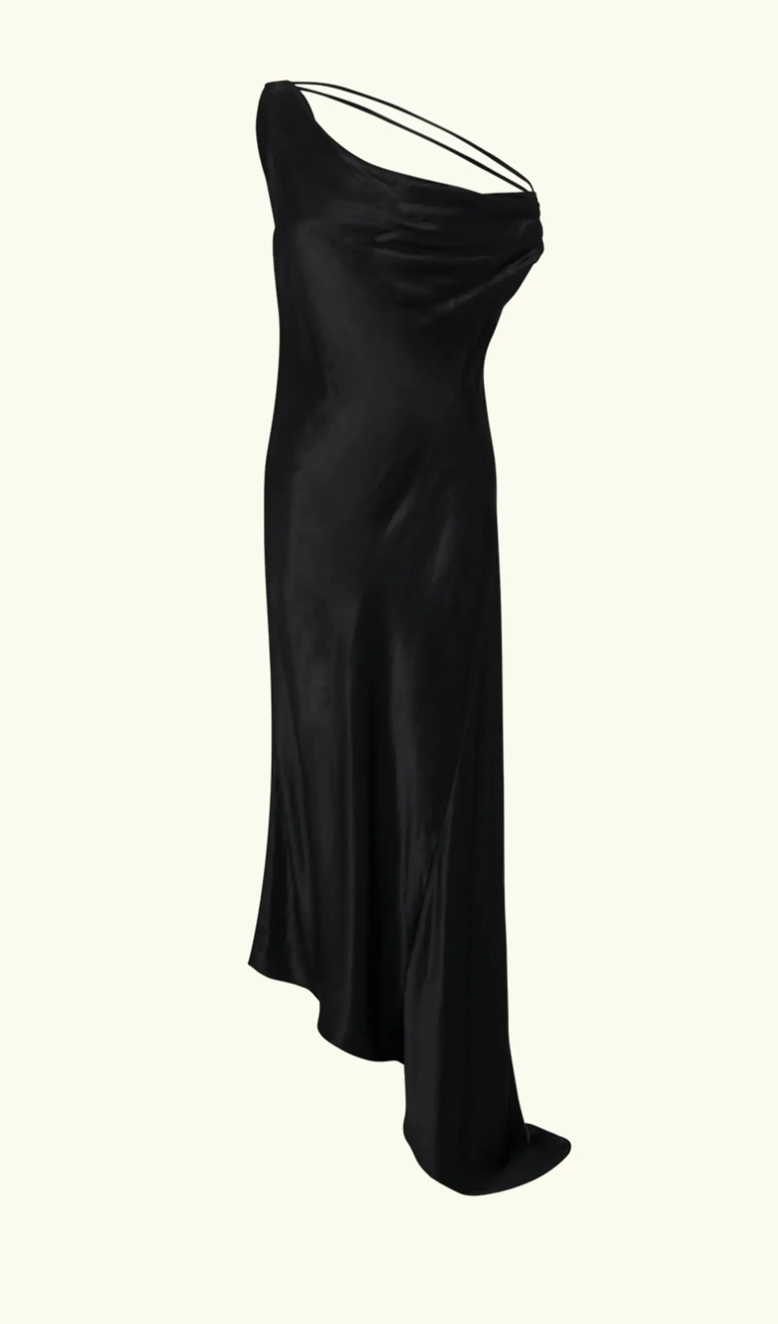 Slip With Asymmetrical Hem Maxi Dress