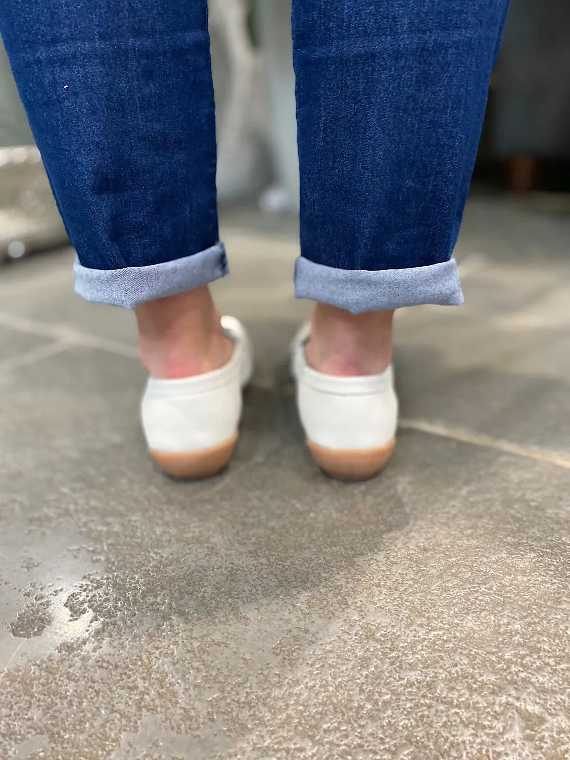 White Leather Tassel Loafer